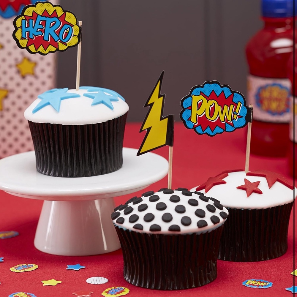Super Hero Cupcake Picks